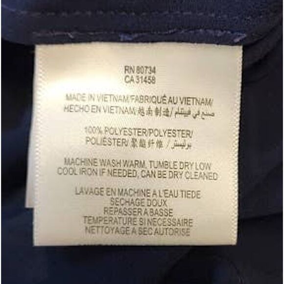 BCBGeneration Navy Blue Ruffle Short Sleeve Top Small - Picture 7 of 7